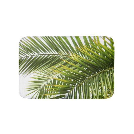 Tapis De Bain Palmier tropical feuille photo été floride paradis (Devant)