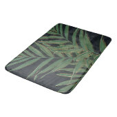 Tapis De Bain Palmier Vert Feuille Gold Strokes Gris Design (Angle)