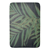 Tapis De Bain Palmier Vert Feuille Gold Strokes Gris Design (devant Vertical)