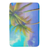 Tapis De Bain Palmiers à la tombée de nuit Tropical (devant Vertical)