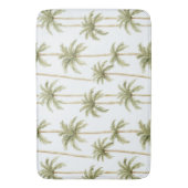 Tapis De Bain Palmiers blancs verts tropicaux (devant Vertical)