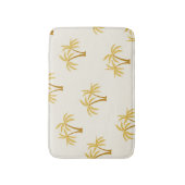 Tapis De Bain Palmiers d'or : Textile Tropical. (Devant (Vertical))