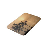 Tapis De Bain Palmiers et coucher du soleil romantique (Angle)