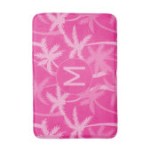 Tapis De Bain Palmiers roses chauds Monogrammes tendance (Devant (Vertical))