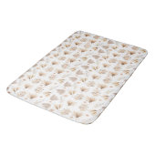 Tapis De Bain Palmiers séchés et fleurs Boho Beige Aquarelle (Angle)