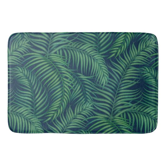 Tapis De Bain Palmiers tropicaux de nuit feuilles (Devant)