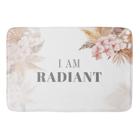 Tapis De Bain Pampas Grass Fête de Mariage Floral Botanique (Devant)