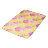 Tapis De Bain Pamplemousse rose et rideau de douche citron (Angle)