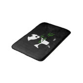 Tapis De Bain Panda géant mange du bambou noir (Angle)