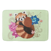 Tapis De Bain Panda Rouge Lotus Fleurs Henné (Devant)