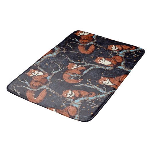 Tapis De Bain Pandas rouges dans les arbres (Angle)