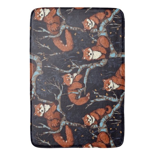 Tapis De Bain Pandas rouges dans les arbres (devant Vertical)