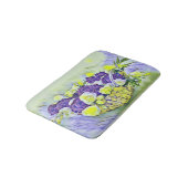 Tapis De Bain Panier blanc violet de peinture Rose aquarelle (Angle)