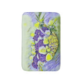Tapis De Bain Panier blanc violet de peinture Rose aquarelle (Devant (Vertical))