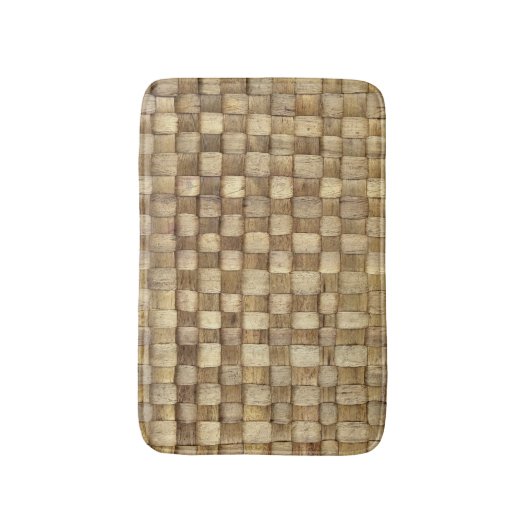 Tapis De Bain Panier d'artisanat Texture sans couture (Devant (Vertical))