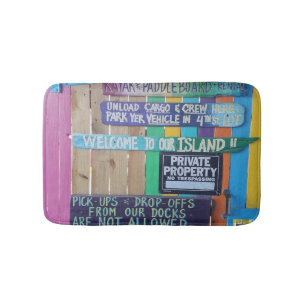 Tapis De Bain Panneau coloré Welcome Island Carribean