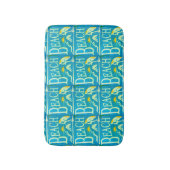 Tapis De Bain panneau de plage bleu (Devant (Vertical))