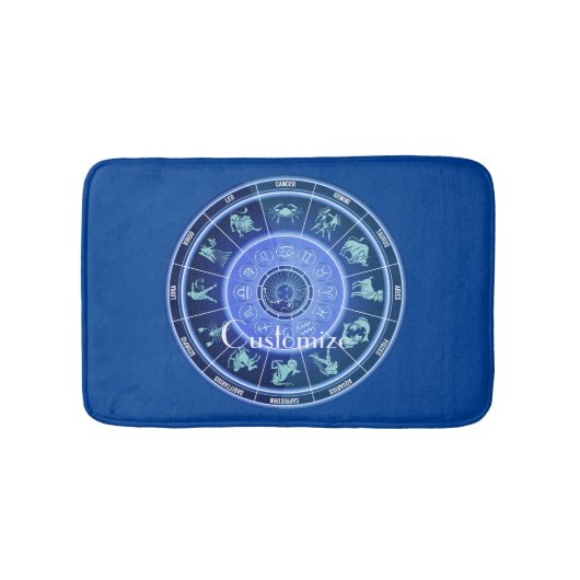Tapis De Bain Panneau solaire Zodiac Calendrier Astrologie Thund (Devant)