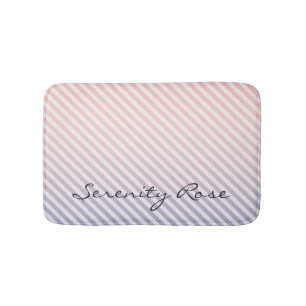 Tapis De Bain Panorama Ombre Permule et rose doux avec nom