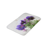Tapis De Bain Pansies et lobélies sur l'ancienne écriture (Angle)