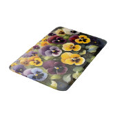 Tapis De Bain Pansies jaunes et violets aquarelle (Angle)