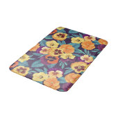 Tapis De Bain Pansies sur violet de prune (Angle)