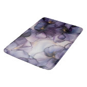 Tapis De Bain Pansies violettes Aquarelle Violet Floral (Angle)