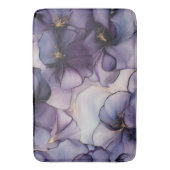 Tapis De Bain Pansies violettes Aquarelle Violet Floral (devant Vertical)