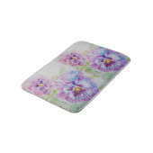 Tapis De Bain Pansy violet aquarelle Pansies de bain à vapeur fl (Angle)
