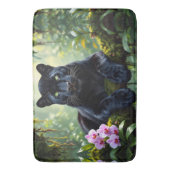 Tapis De Bain Panthère noire dans la jungle (devant Vertical)