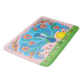 Tapis De Bain Paon avec des fleurs (Angle)