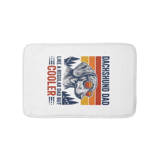 Tapis De Bain Papa teckel comme un papa normal mais plus cool T- (Devant)