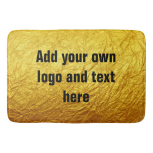Tapis De Bain PAPIER D'OR PURE Motif + votre texte / photo