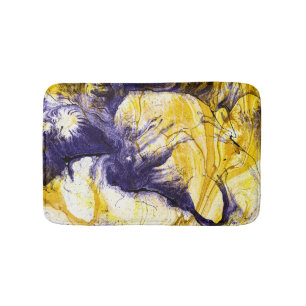 Tapis De Bain Papier Marbré : Art Acrylique Lumineux