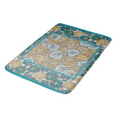 Tapis De Bain papier peint bleu art nouveau cyclamen (Angle)