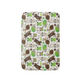 Tapis De Bain papier peint d'animal de lapin de tortue de cerfs (Devant (Vertical))