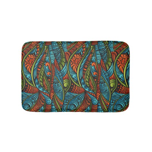 Tapis De Bain Papier peint ethnique abstrait (Devant)