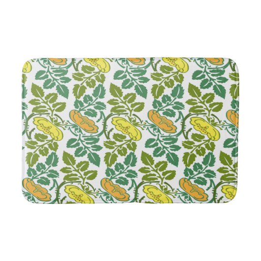 Tapis De Bain Papier peint floral Art Nouveau Buttercup damassé (Devant)