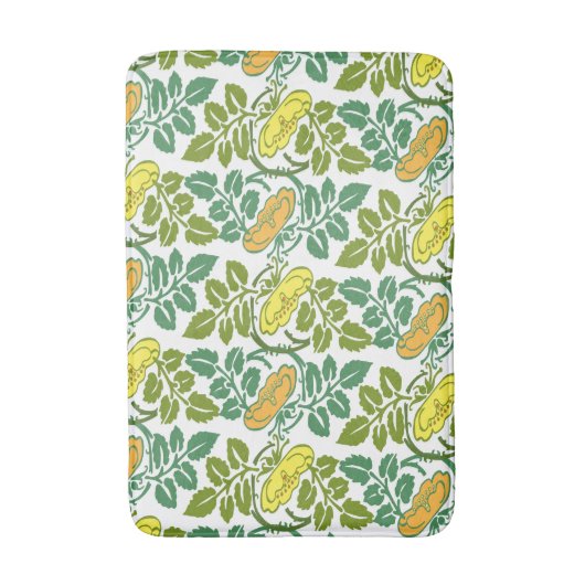 Tapis De Bain Papier peint floral Art Nouveau Buttercup damassé (Devant (Vertical))