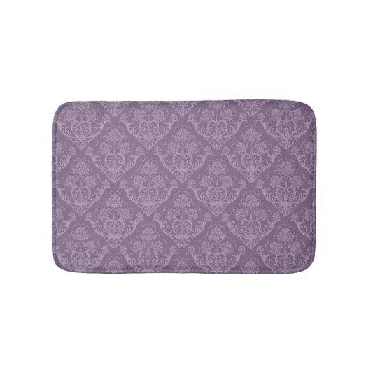 Tapis De Bain Papier peint floral pourpre (Devant)
