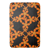 Tapis De Bain papier peint rétro orange 1970 (devant Vertical)