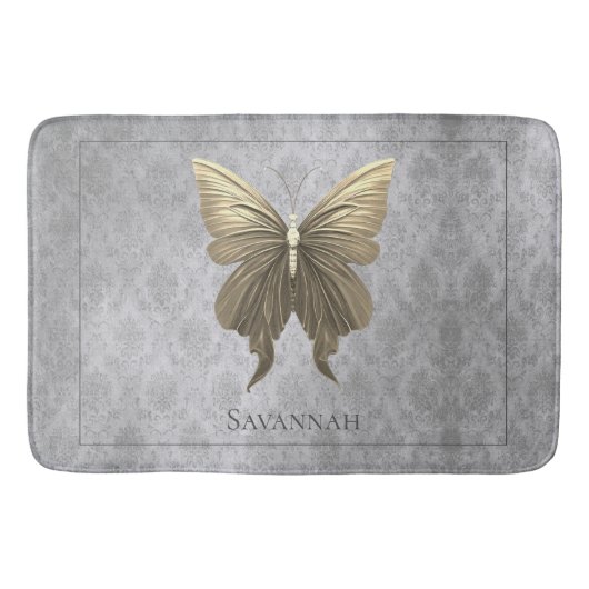 Tapis De Bain Papillon à bijoux en or (Devant)