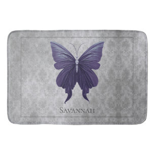Tapis De Bain Papillon à bijoux pourpre