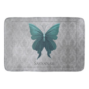 Tapis De Bain Papillon à bijoux turquoise