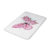 Tapis De Bain Papillon à fleurs avec Sakura rose (Angle)