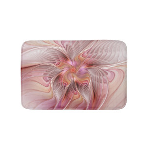 Tapis De Bain Papillon Abstrait coloré Imaginaire Fractal Art