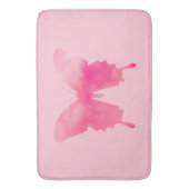 Tapis De Bain Papillon aquarelle - Fuchsia et rose (devant Vertical)