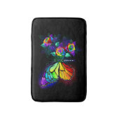 Tapis De Bain Papillon arc-en-ciel (Devant (Vertical))