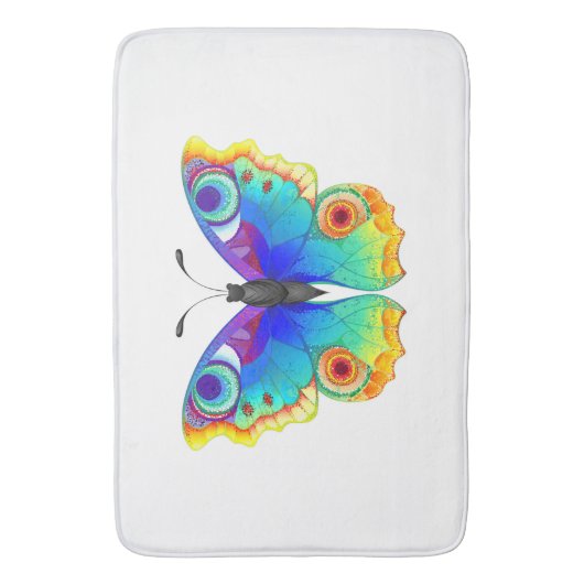 Tapis De Bain Papillon arc-en-ciel (devant Vertical)