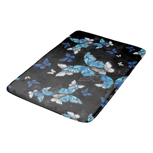 Tapis De Bain Papillon bleu (Angle)